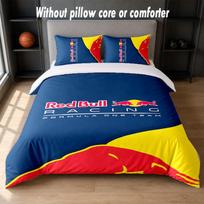 Red Bull Racing Dizaino Lova Patalynės Komplektas 1 Antklodės Užvalkalas + 2 Pagalvių Užvalkalai Minkšti Kvėpuojantys Namų Patalynė 140cm*200cm
