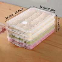 Dumpling Storage Box Food Refrigerator Fresh-keeping Box Household Dumplings Quick- Freezer Box One Size white