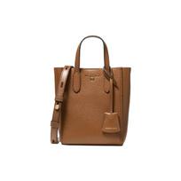 Michael Kors Mk Sinclair Classic Solid Color Minimalist Commuter Fashion Design Leather Tote Bag Shopping Handbag Crossbody Bag 32T1G5SC0L-230 Basic Set (Bag+Dust Bag) brown