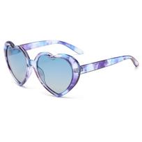 Cycling Fashion Polarized Fantasy Gradient Sunglasses Popular Peach Heart Eyeglasses Anti UV Sun Glasses Colorful Rainbow Design white