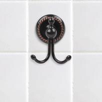 Brass coat hook with black bronze finish for bathroom and kitchen reliable and solid with installation hardware China Mainland