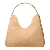 MICHAEL KORS Foil stamped gold finish suede hobo bag shoulder bag women's camel auksas