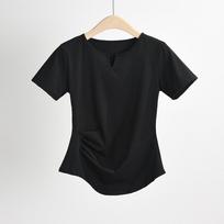 Women's Yoga and Pilates Short Sleeve Fitness Top - Spring/Summer 2026 Collection, Plus Size Available XL (115-128 jin) beige