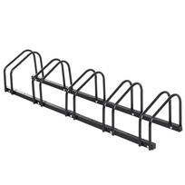 Bike Stand Parking Rack Floor or Wall Mount Bicycle Cycle Storage Locking Stand 145L x 33W x 27H (5 Racks, Black) 145 x 33 x 27 cm