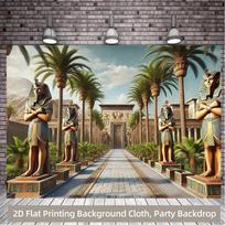 Senovės Egipto Faraono Šventyklos Fonas Gobelenas Poliesterio vakarėlio fonas Dekoracija Fotostudijos Rekvizitas Ekrano audinio dekoracija 100X150CM gray
