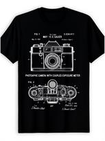 Vintage Camera Design T-Shirt for Photography Enthusiasts Men'S Casual Short Sleeve Shirt Featu S gray