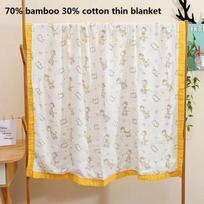 6 Layers Muslin Cotton Baby Receiving Blanket Infant Kids Swaddle Wrap Blanket Sleeping Warm Quilt Bed Cover Muslin Baby Blanket 110X110CM white