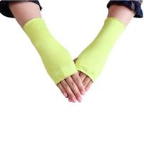 Solid Color Cloth Summer Half-finger Gloves Sunscreen Gloves Fingerless Gloves Driving Mittens beige