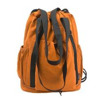 Solid Color Lightweight Nylon Drawstring Backpack For Travel And Hiking