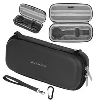 Sunnylife B241 Dėklas kamerai, skirtas DJI Osmo Pocket 4 Pro / 4P, kietas, juodas, su karabinu
