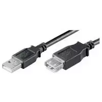 Wentronic Goobay USB 2.0 Hi-Speed ilginimo laidas, juodas, 0,6 m - USB 2.0 kištukas (A tipas) > USB 2.0 lizdas (A tipas) (68625)