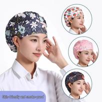 Women's Kitchen Stir-Fry Oil-Resistant Cap: Anti-Hair Loss Cooking Hat Dustproof Cap - Random Pattern - 1 Piece beige