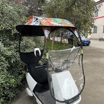 Motociklo stogas, motorolerio stogas, antrinės rinkos dviračio lietaus apsauga, dviračio stogas, sulankstomas, lengvai laikomas, atsparus lietui, no rearview mirror black