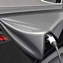 Elektrinio automobilio įkrovimo prievado dangtelis Magnetinis Vandeniui atsparus Universalus įkrovimo pistoleto apsaugas PVC gray