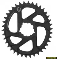 Priekinė žvaigždė SRAM Eagle X-SYNC 2 ovali 38T Direct Mount 6 mm ofsetas juoda