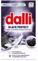 Skalbimo servetėlės DALLI, Juodas PROTECT, 15 vnt.