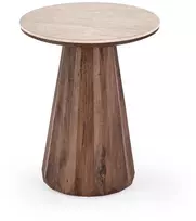 DIAVOLA S kavos staliukas, travertino / riešuto spalvos