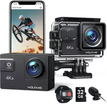 WOLFANG sportinė kamera 4K 60 FPS, 24 MP, Wi-Fi, atspari vandeniui iki 40 m GA300