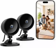 WOLFANG vidaus Wi-Fi kamera 1080p su naktiniu matymu, 2 vnt., WS01