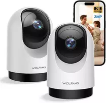 WOLFANG vidaus Wi-Fi stebėjimo kamera 2K 3 MP su 360° pasukimu ir naktiniu matymu WS03