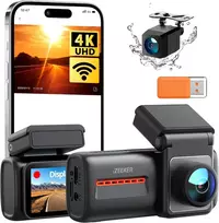 iZEEKER automobilinis vaizdo registratorius su priekine 4K ir galine 1080p kamera iD440