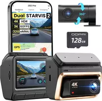 DDPAI automobilinis vaizdo registratorius Z60 Pro, 4K + 1080p, STARVIS 2, Wi-Fi, GPS