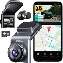 BOTSLAB automobilinis vaizdo registratorius 4K + 1080p su Wi-Fi, GPS ir G300H Plus