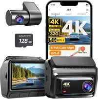 DDPAI automobilinis vaizdo registratorius Z60 su priekine ir galine kamera, 4K/1080p, Wi-Fi 6