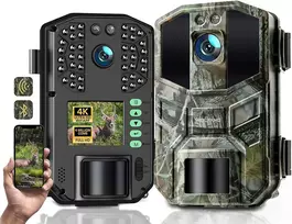 WOLFANG laukinės gamtos stebėjimo kamera 4K 64 MP su Wi-Fi ir Bluetooth WT05
