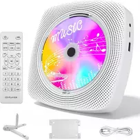WOLFANG nešiojamas CD grotuvas su Bluetooth, FM radiju ir 4000 mAh baterija WDV04
