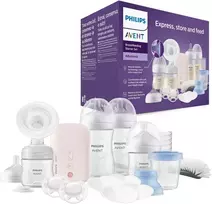 Philips Avent elektrinis viengubas pientraukis dovanų rinkinys su buteliukais SCD340/31