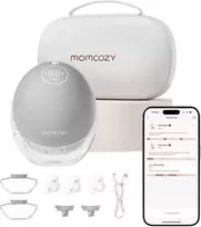 Momcozy laisvų rankų elektrinis pientraukis M9 su programėle, 24 mm, pilkas