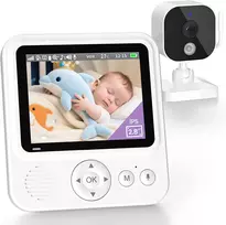 OBVHNUA vaizdo auklė su 2,8 colių 720p ekranu, 2,4 GHz FHSS ir naktiniu matymu ABM900