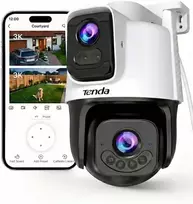 Tenda lauko stebėjimo kamera su dviem 5 MP objektyvais, Wi-Fi, PTZ, IP65, CH10