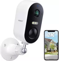 ARENTI lauko Wi-Fi stebėjimo kamera 2K/3 MP su 5200 mAh baterija, IP65, GO1
