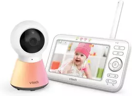 VTech vaizdo auklė su 5 colių ekranu, naktine lempute ir lopšinėmis BM5254