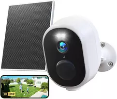 GNCC belaidė lauko Wi-Fi kamera su saulės skydeliu, 4 MP, 5200 mAh, IP65, GW5Pro