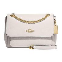 Coach Klare 26 Solid Color Flap Closure Leather Shoulder Crossbody Bag Medium Women Bags Chalk-White CC353-IMCHK Basic Set (Bag+Dust Bag) white