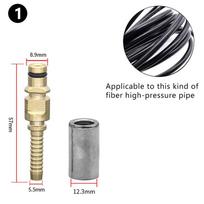 Hose Plug Fitting With Sleeve For Karcher K Pressure Washer Pipe Tip Repair Car washing machine connector pressure pipe fittings black