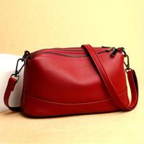 Simple Genuine Leather Crossbody Bag, Solid Color Shoulder Bag, Fashion Multi Pockets Purse For Women 10.63inch*5.91inch*4.33inch