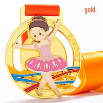 Custom Kindergarten Ballet & Dance Medal for School Competitions auksas