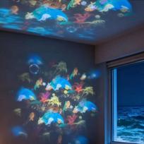 Dinamiškas besisukantis LED projektoriaus šviestuvas Įkraunamas vandenyno šviesų projektorius Reguliuojamas ryškumas LED atmosferos šviestuvas miegamajam Snow blue