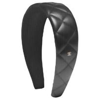 Chanel 25B Autumn Winter Solid Color Design Headband Women accessories Black AAB406-B21967-94305 One Size,Black black
