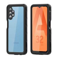 Skaidrus TPU pilnas apsauginis vandeniui atsparus dėklas IPhone 14 4G A33 A23 A32 5G Lauko smūgiams atsparus apsauginis korpusas Samsung A32 5G juoda