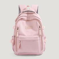 Schoolbag Large capacity solid color schoolbag Primary school sixth grade junior high school students class backpack Simple versatile leisure bag