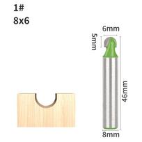 Round Nose Milling Cutter Solid Carbide Cove Router Bit New Ball Nose End Mill  Wood Working 8X6