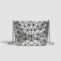 Women's Foldable Diamond Pattern Crossbody Bag – Trendy Japanese/Korean Style Handbag balta