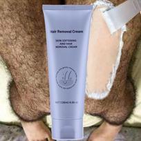 Pain-free permanent hair removal cream, hair growth inhibitor for men) Pain-free permanent hair removal, hair growth inhibitor (women) gray