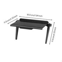 Adjustable TV Set Top Box Shelf, drill Storage Rack, Living Room Organizer Universal 11x18cm Wire Hole 45x10.5cm gray
