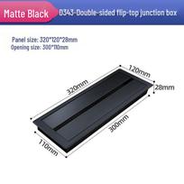 Aluminum Alloy Desktop Cable Management Cover for Computer Desk 86 Socket black